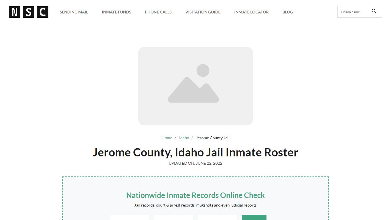Jerome County, Idaho Jail Inmate Roster